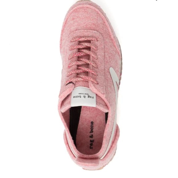 Rag & Bone Retro Runner Felted Wool Blend Pink Sneakers - Picture 6 of 16